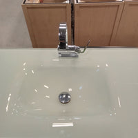 36"W Chrome Vanity with Glass Sink