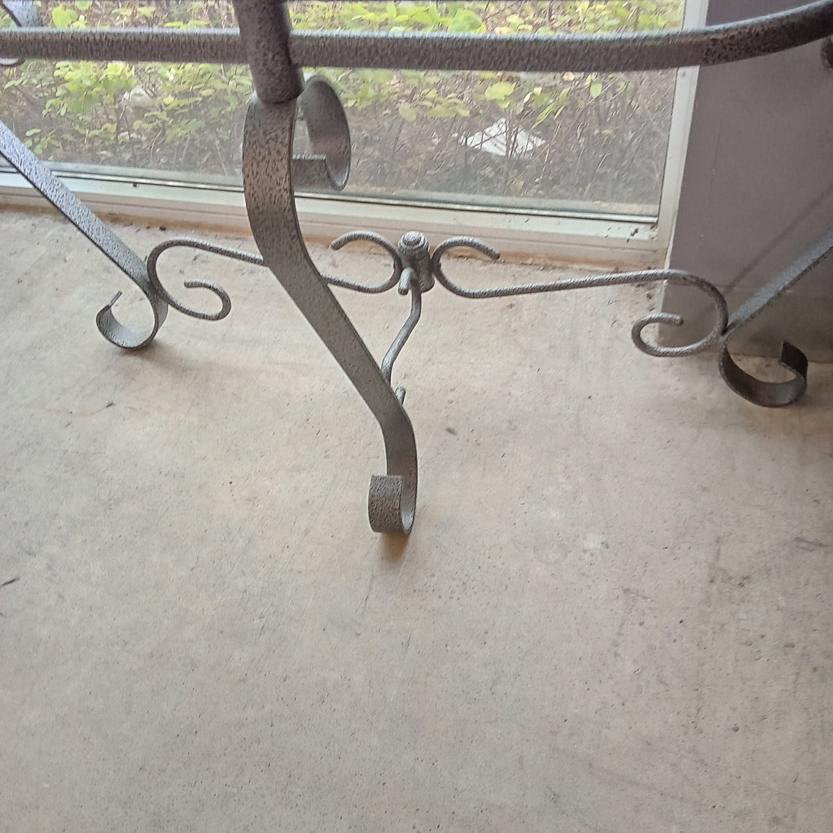 50"W Glass Topped Console Table