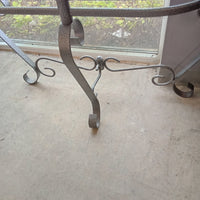 50"W Glass Topped Console Table