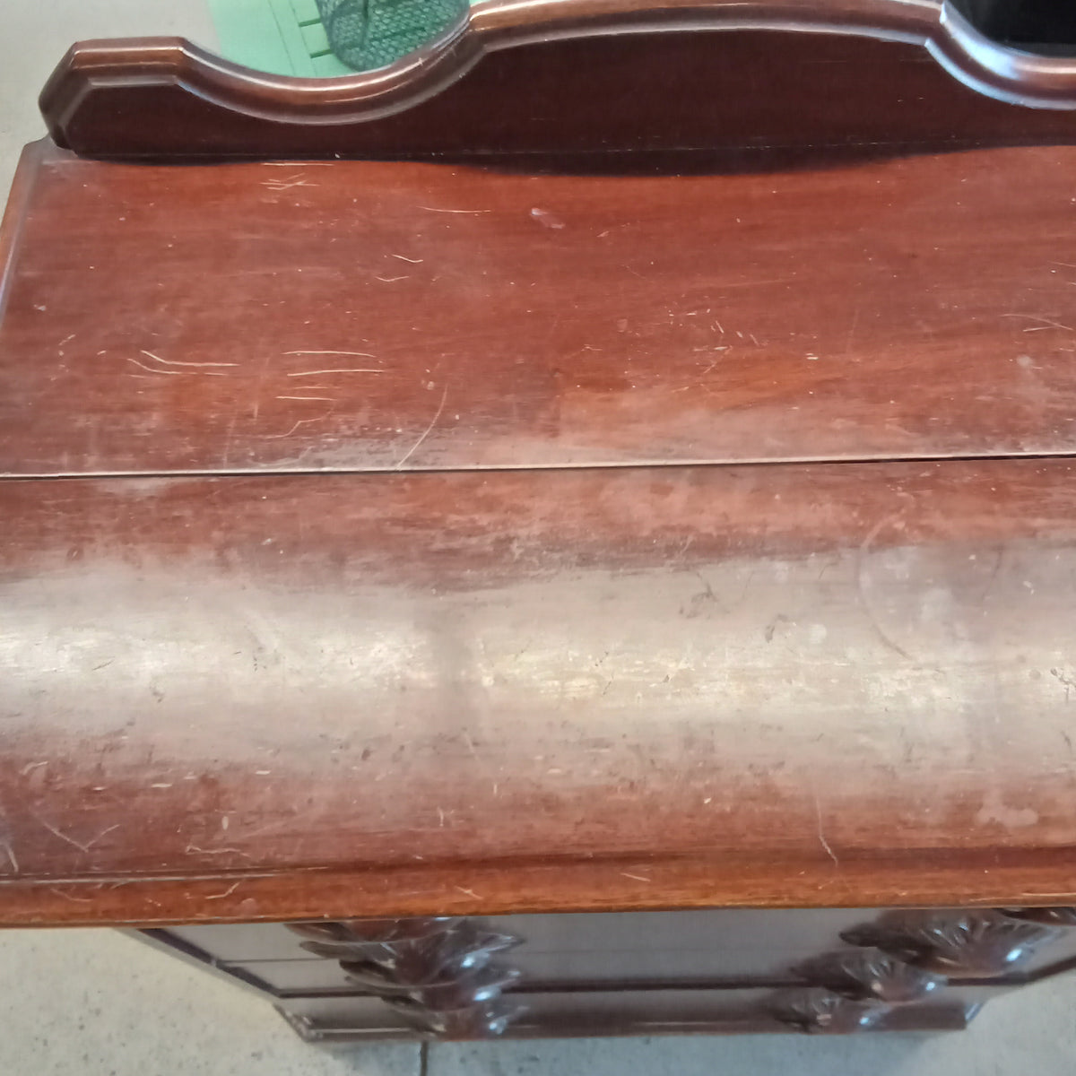28"W Solid Wood Vintage Drop Top Secretary Desk