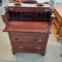 28"W Solid Wood Vintage Drop Top Secretary Desk