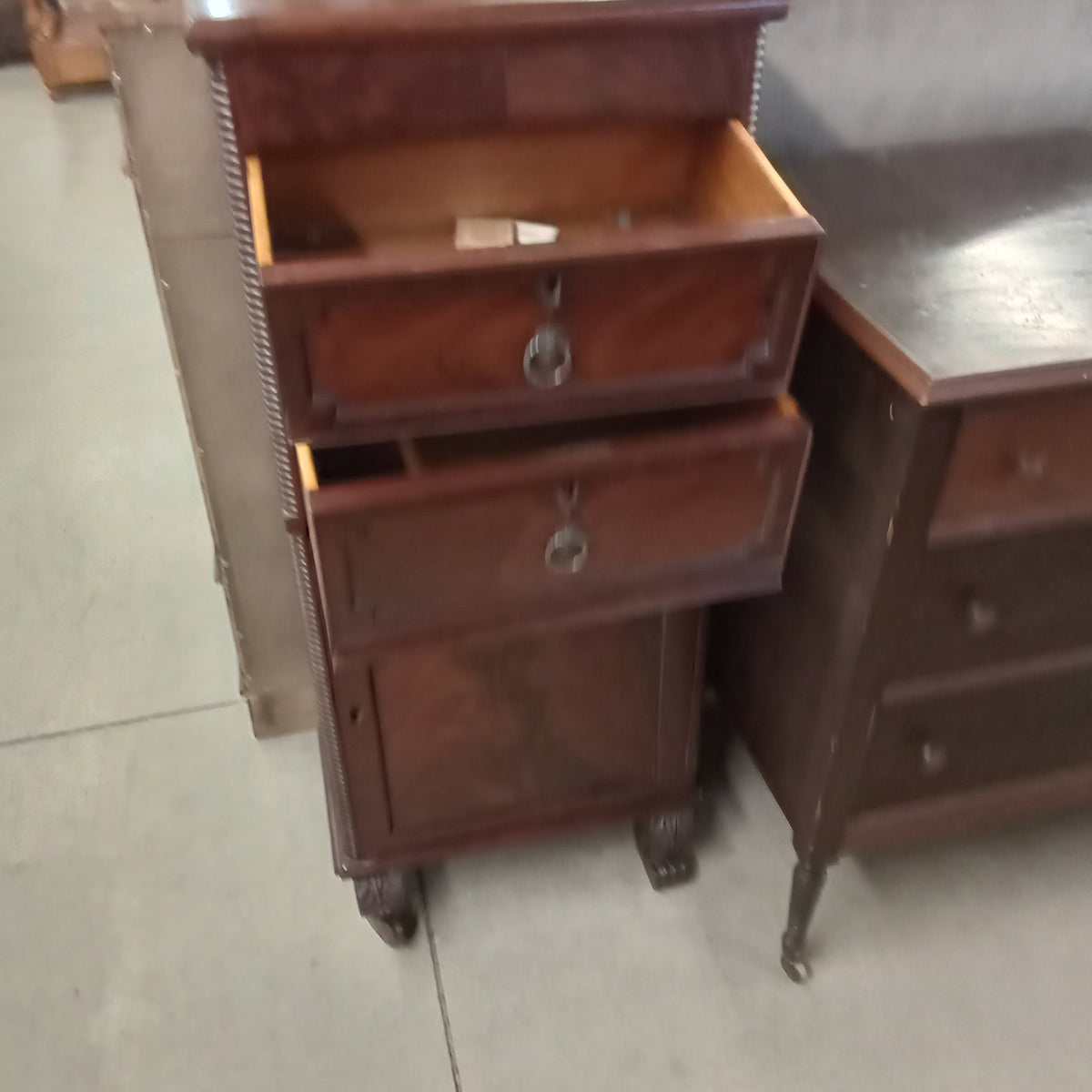 19.5"W Vintage Two Drawer Cabinet