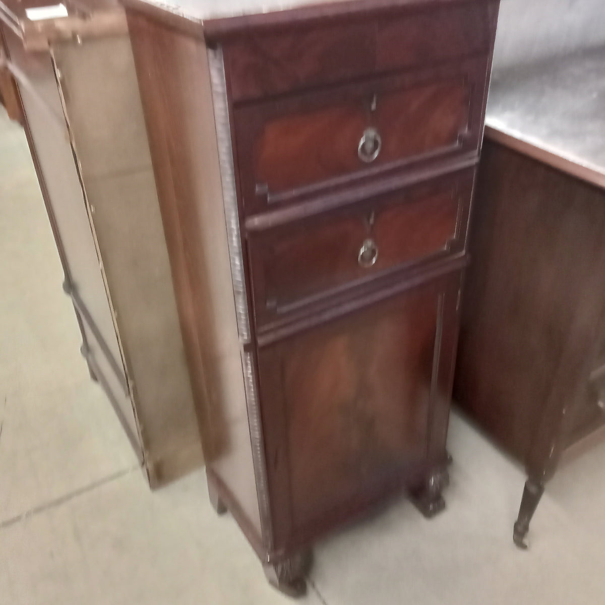 19.5"W Vintage Two Drawer Cabinet