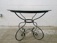 Cast Iron Table with Glass Top
