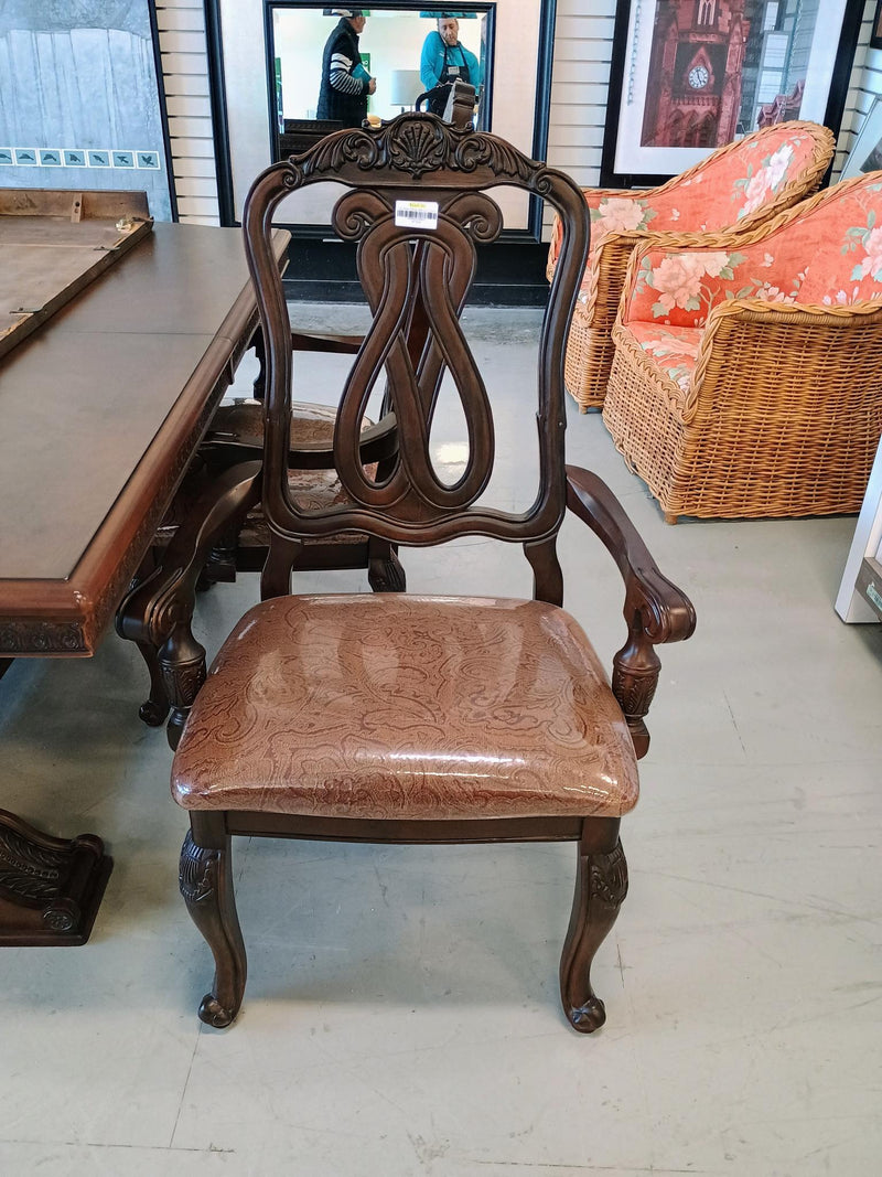 Dark Brown Dining Table with 4 Chairs
