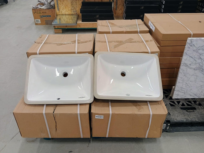 75" Vanity Top w/two rectangular sinks