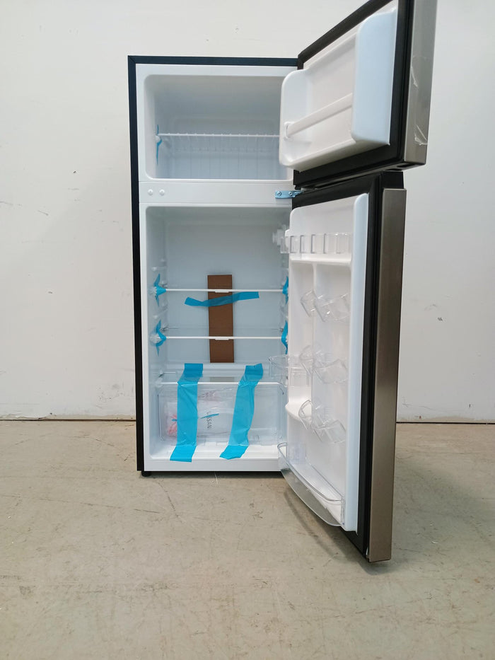 Vissani 4.5 cu. ft. Stainless Steel 2-Door Mini Refrigerator