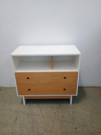 Modern Dresser in White and Maple