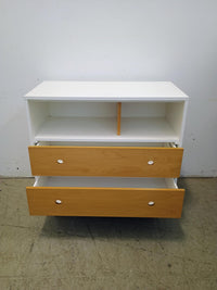 Modern Dresser in White and Maple