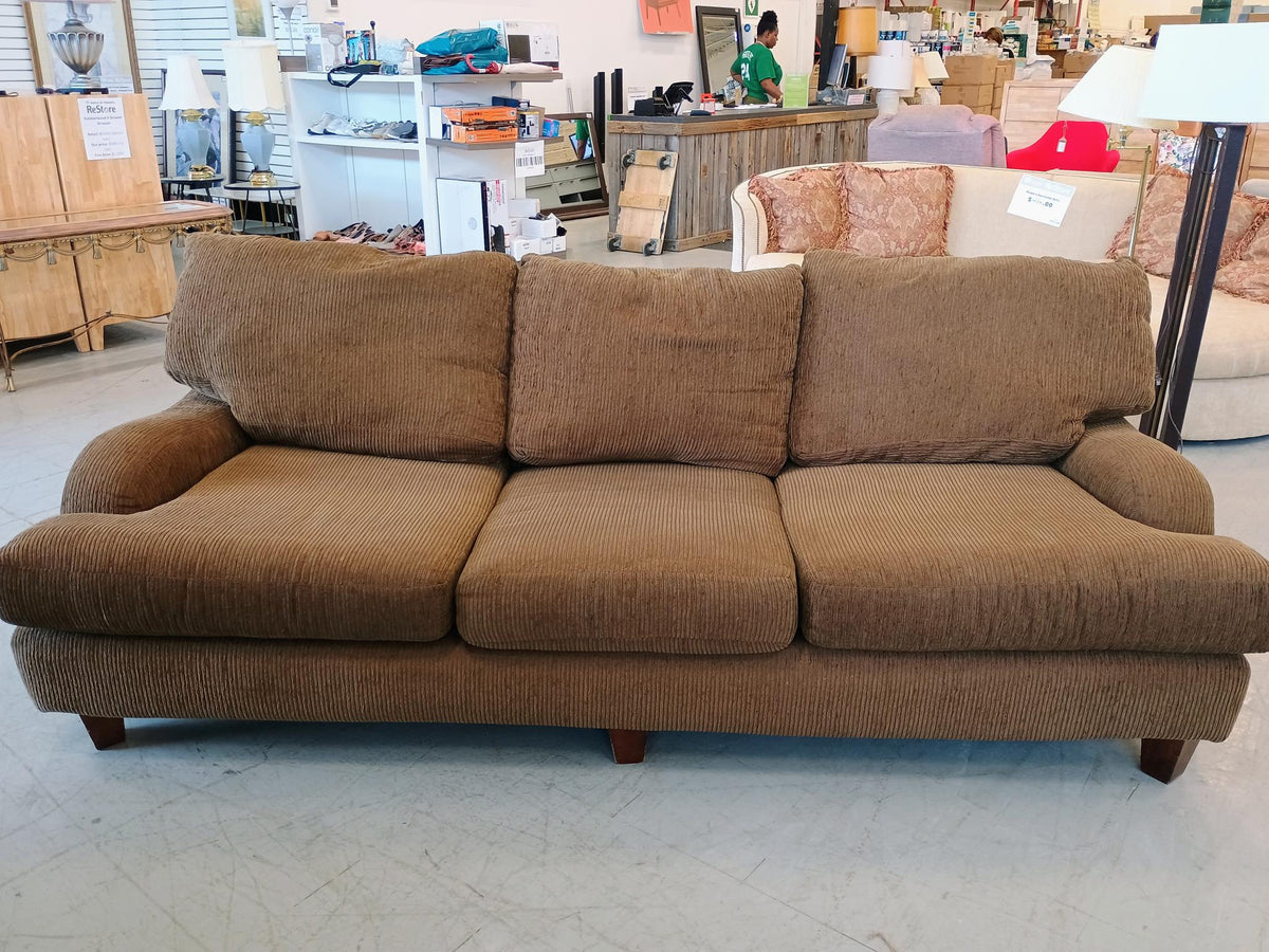 Green-Gold-Brown 3-seat Sofa