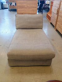 Grey Upholstered Wingback Chair