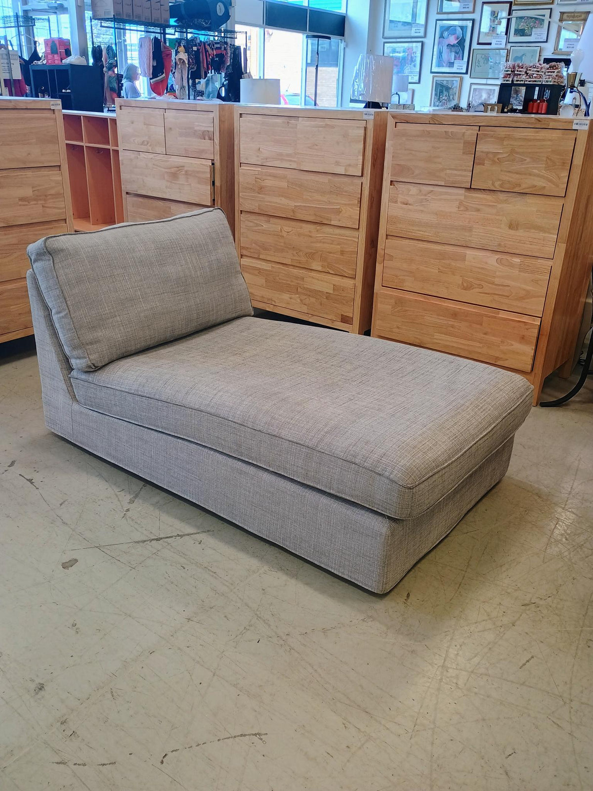 Grey Upholstered Wingback Chair