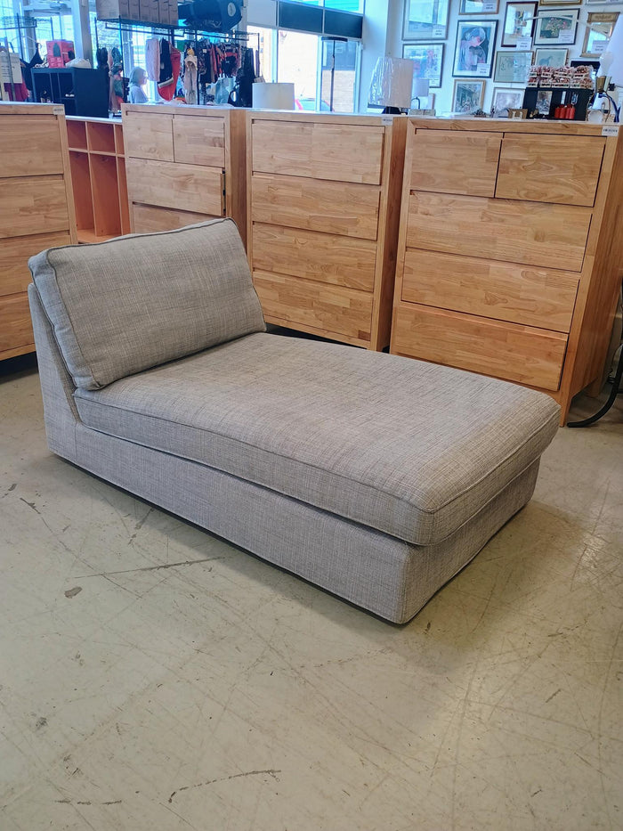 Grey Fabric Chaise Lounge