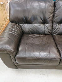 Leather Loveseat in Brown