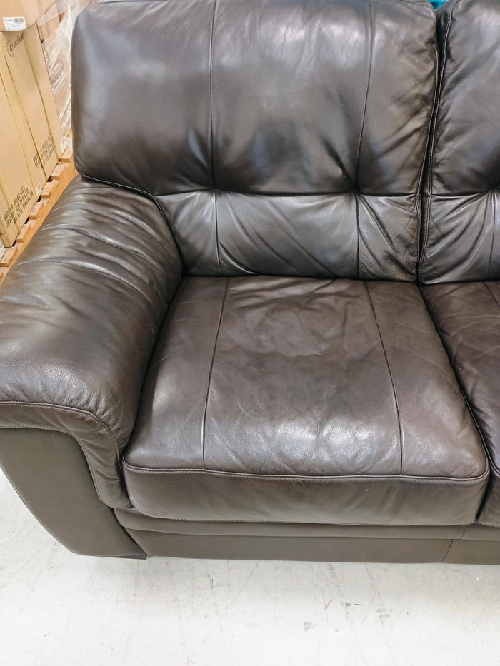 Leather Loveseat in Brown