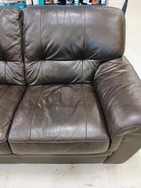 Leather Loveseat in Brown