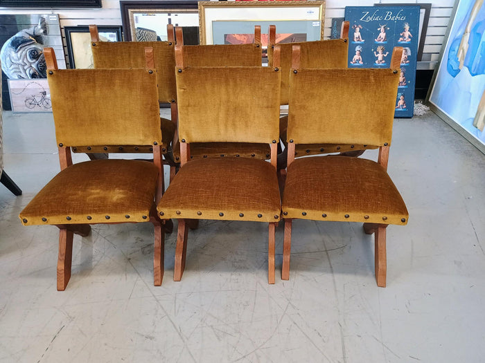 Set of 6 Solid Wood Dining Chairs