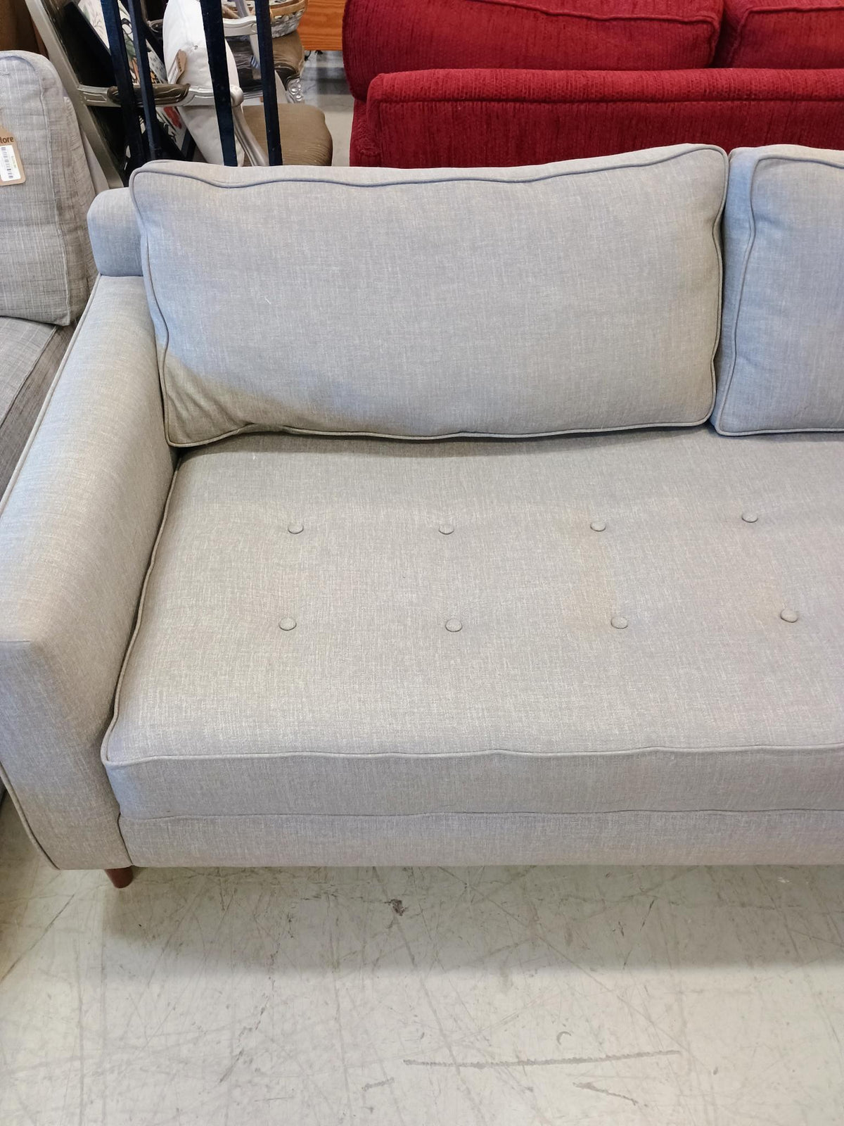 Modern Loveseat in Grey