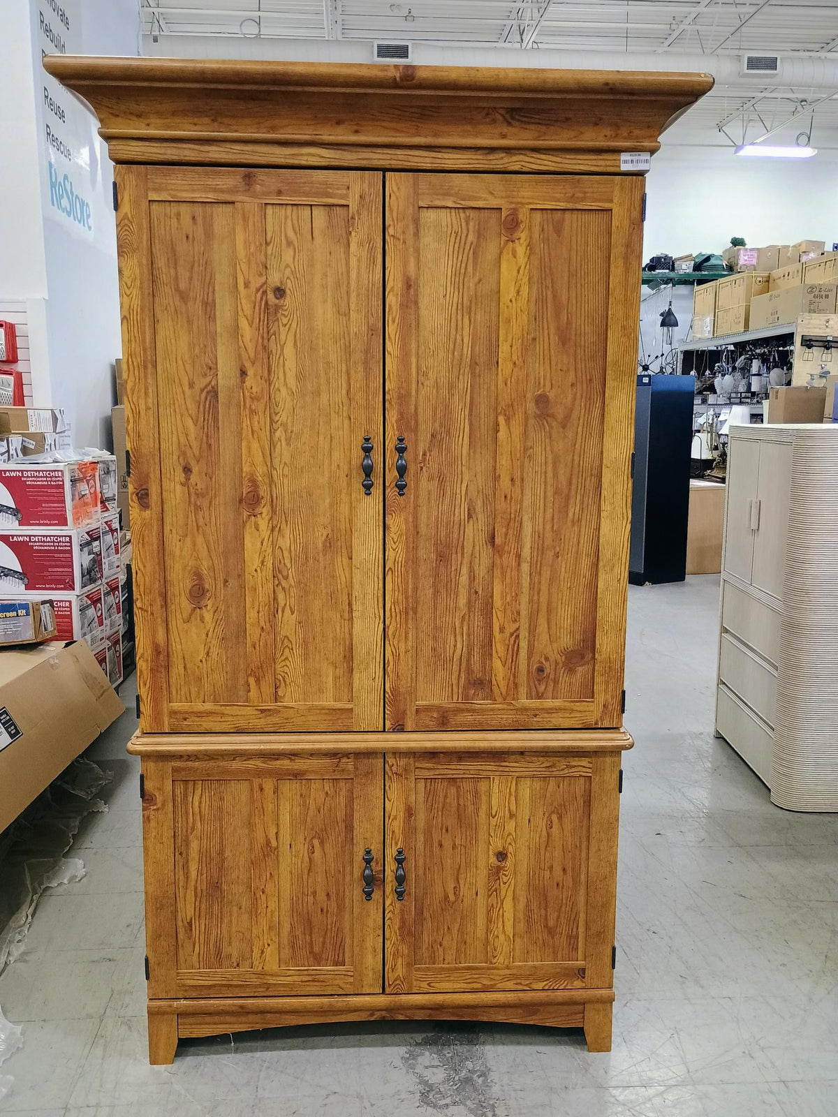 Faux Wood Wardrobe- Hidden Office