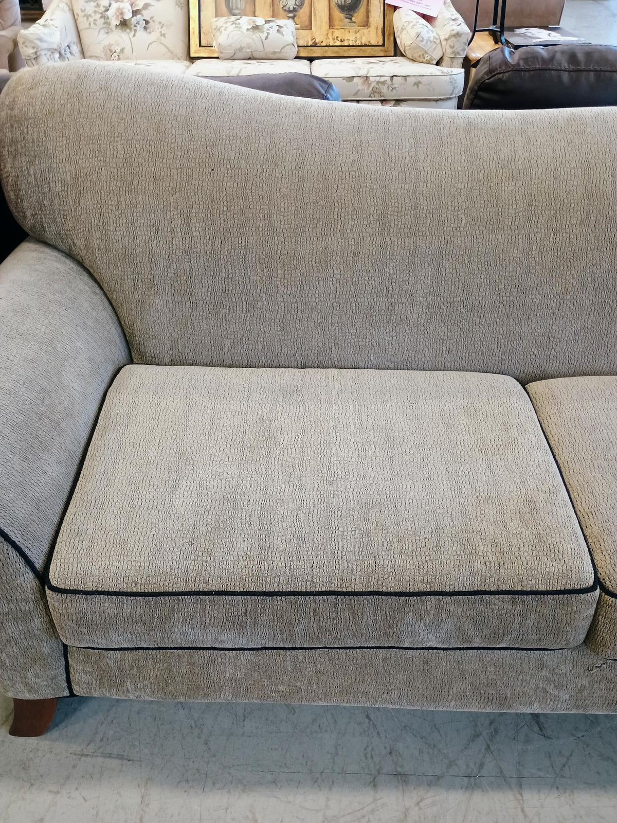83" Beige Wide Sofa