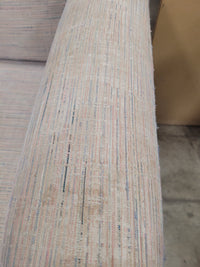 Off-White Tweed-Style Skirted Loveseat