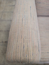 Off-White Tweed-Style Skirted Loveseat