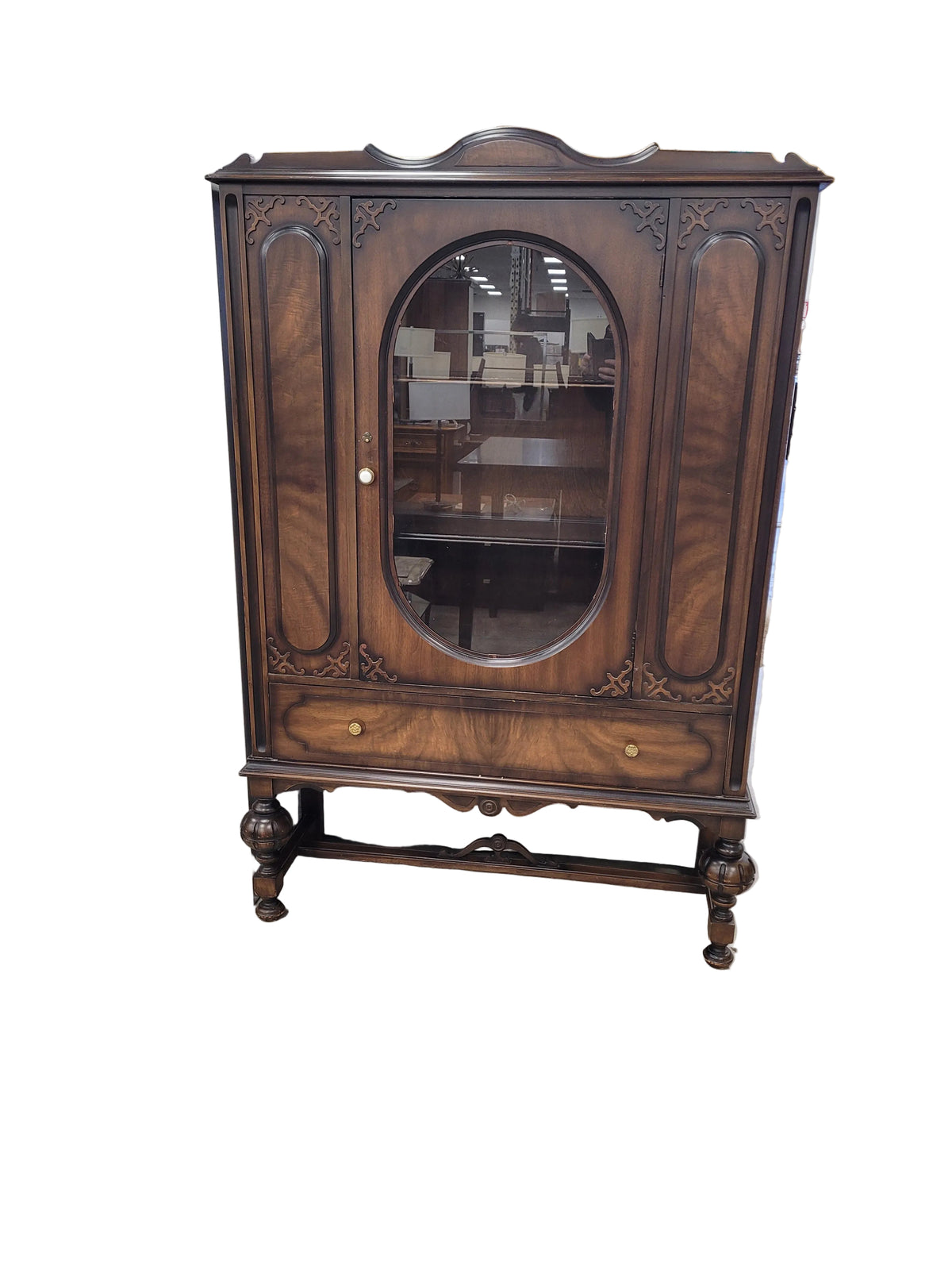 1930's Jacobean China Cabinet