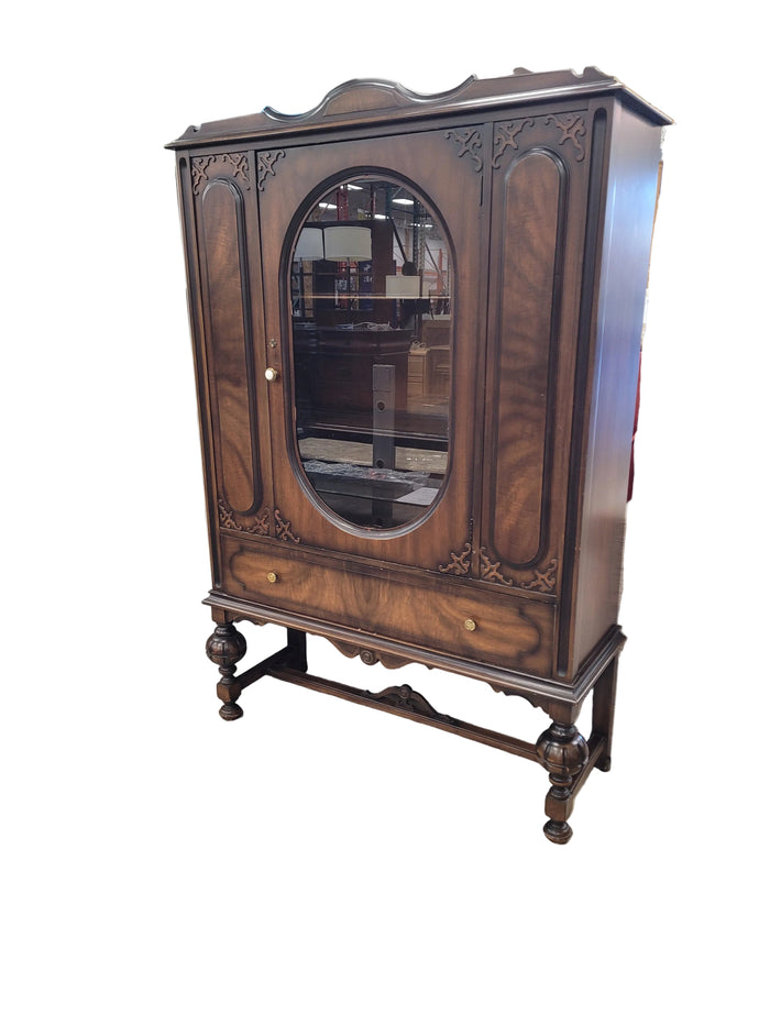 1930's Jacobean China Cabinet