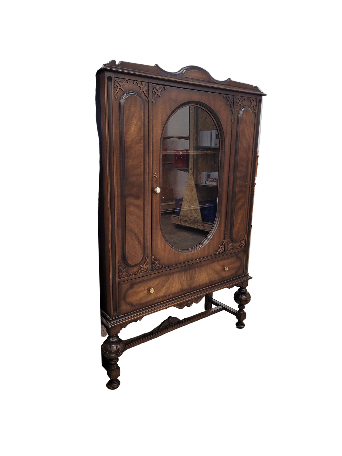1930's Jacobean China Cabinet