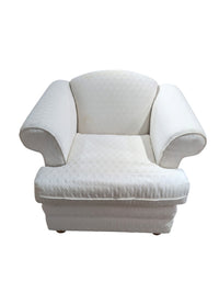 White Upholstered Armchair