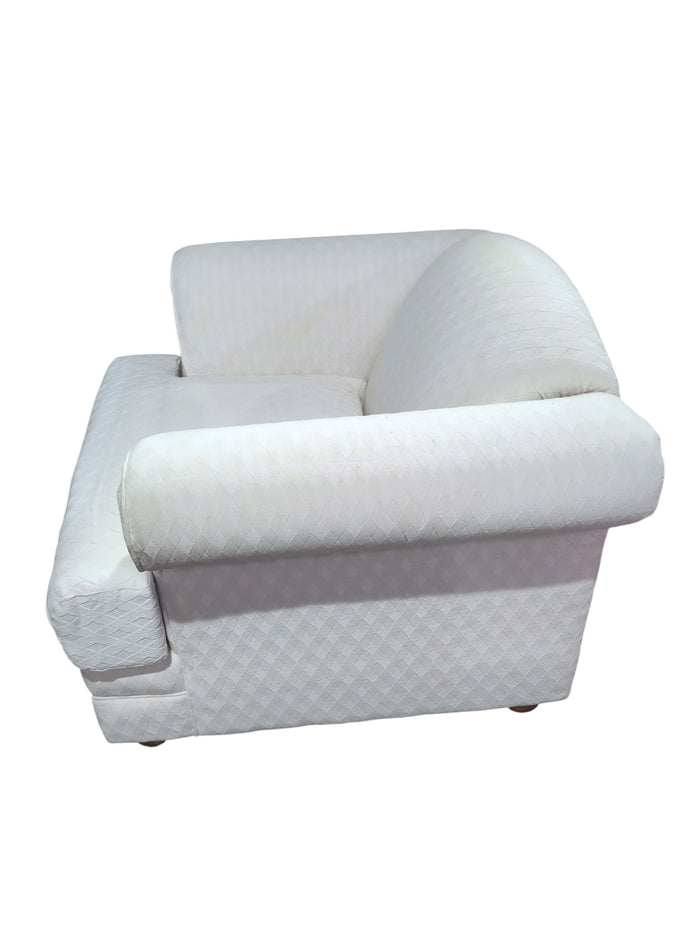 White Upholstered Armchair