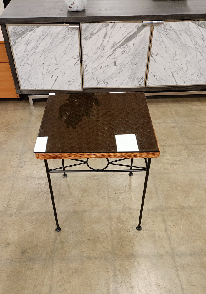 Vintage Style Table with a Glass Top