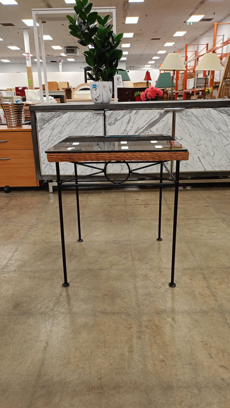 Vintage Style Table with a Glass Top