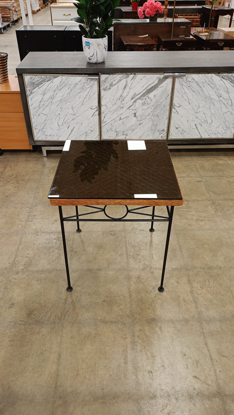 Vintage Style Table with a Glass Top