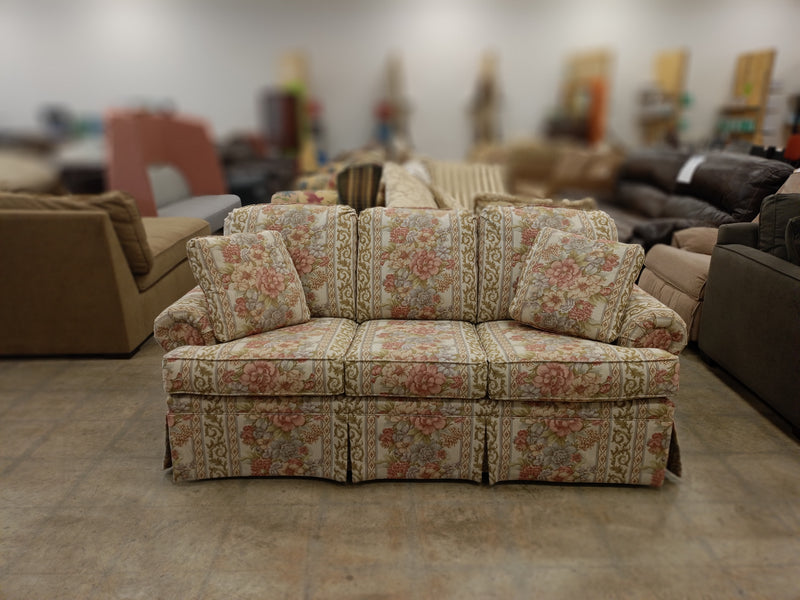 Three Seater Floral Upholstered Sofa