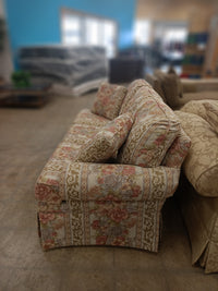 Three Seater Floral Upholstered Sofa