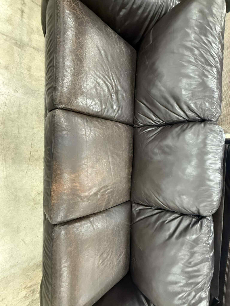 Chocolate Brown Three Seater Sofa