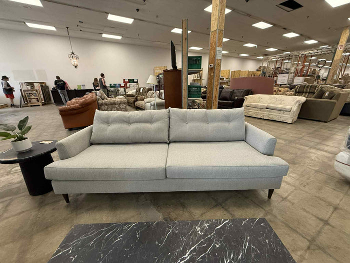 Mid Century Modern Design Light Grey Sofa