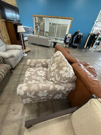 Floral Fabric Upholstered Accent Chair