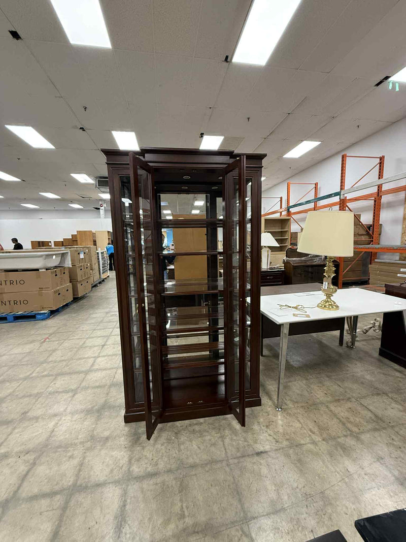 Dark Colored Display Cabinet with 5 Shelves