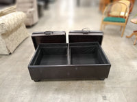 Chocolate Brown Storage Ottoman