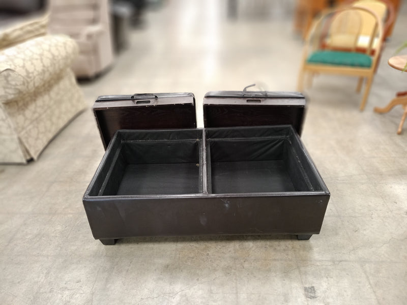Chocolate Brown Storage Ottoman
