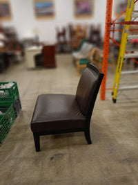 Dark Brown Armless Accent Chair