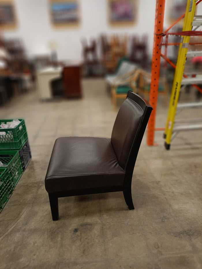 Dark Brown Armless Accent Chair