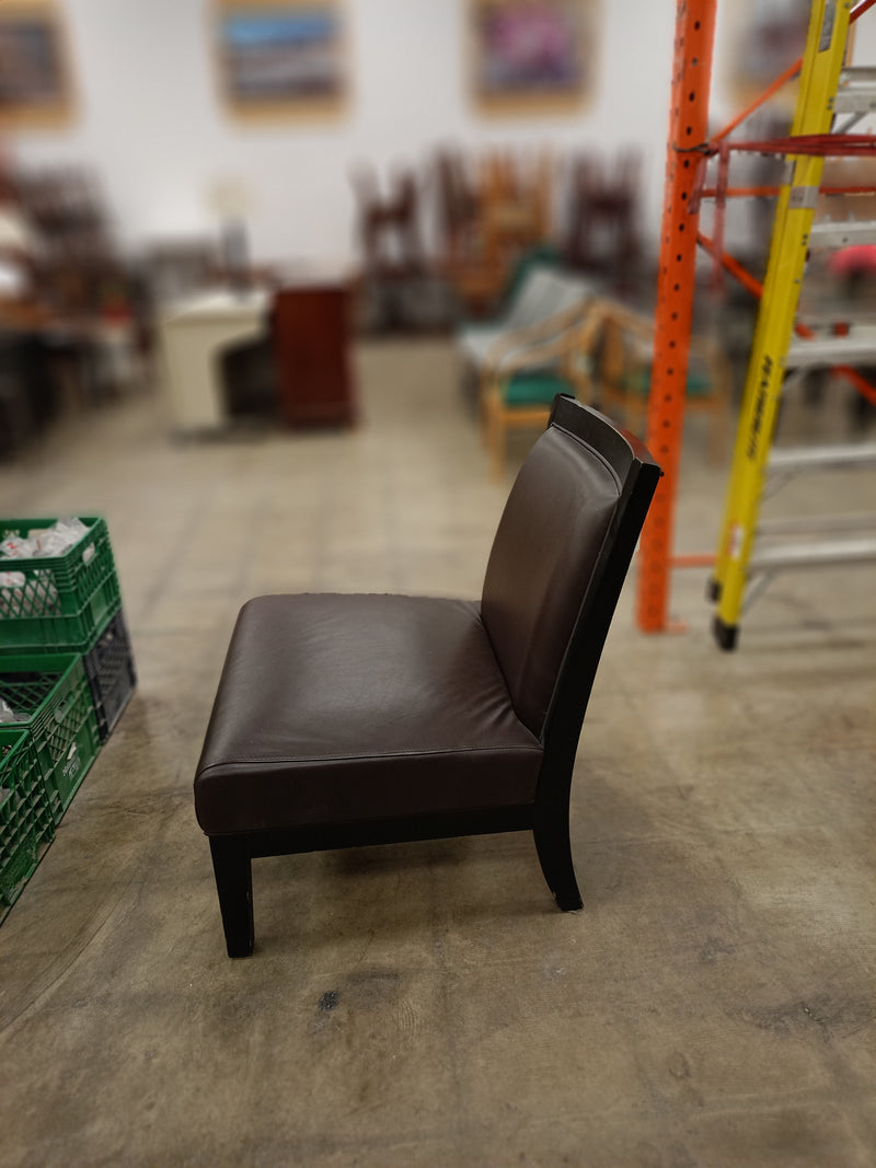 Dark Brown Armless Accent Chair
