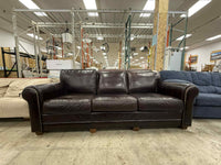 Chocolate Leather Brown 3-Seater Sofa