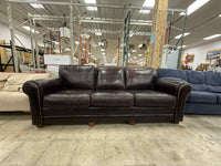 Chocolate Leather Brown 3-Seater Sofa