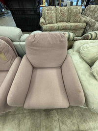 Pinkish-Mauve Fabric Recliner