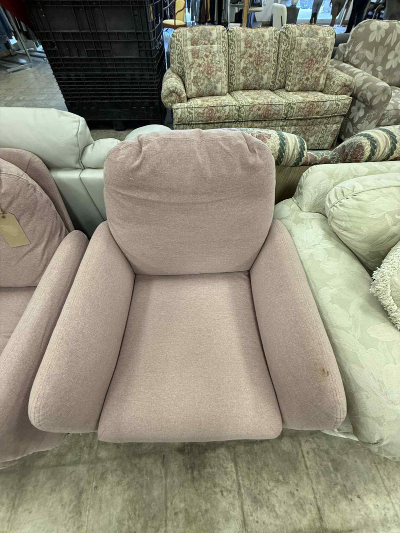 Pinkish-Mauve Fabric Recliner