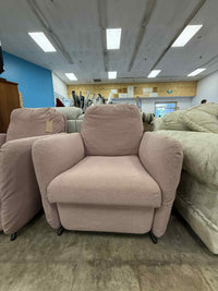 Pinkish-Mauve Fabric Recliner